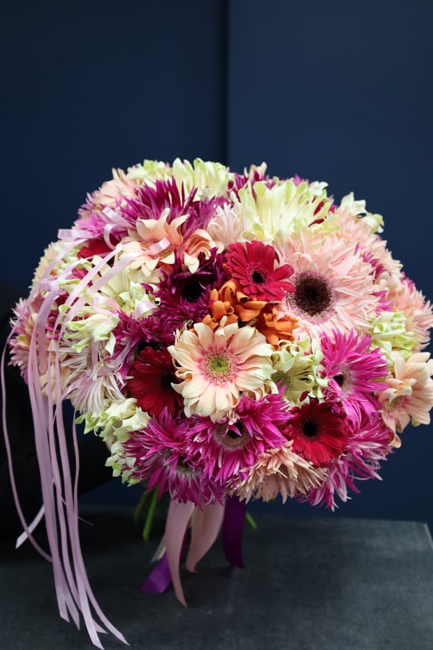 Bukiet z kolorowych gerber (57 szt)